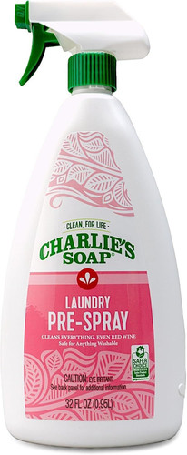 Charlie’s Soap Laundry Pre-Spray Stain Remover (32 fl 32 Fl Oz (Pack of 1)