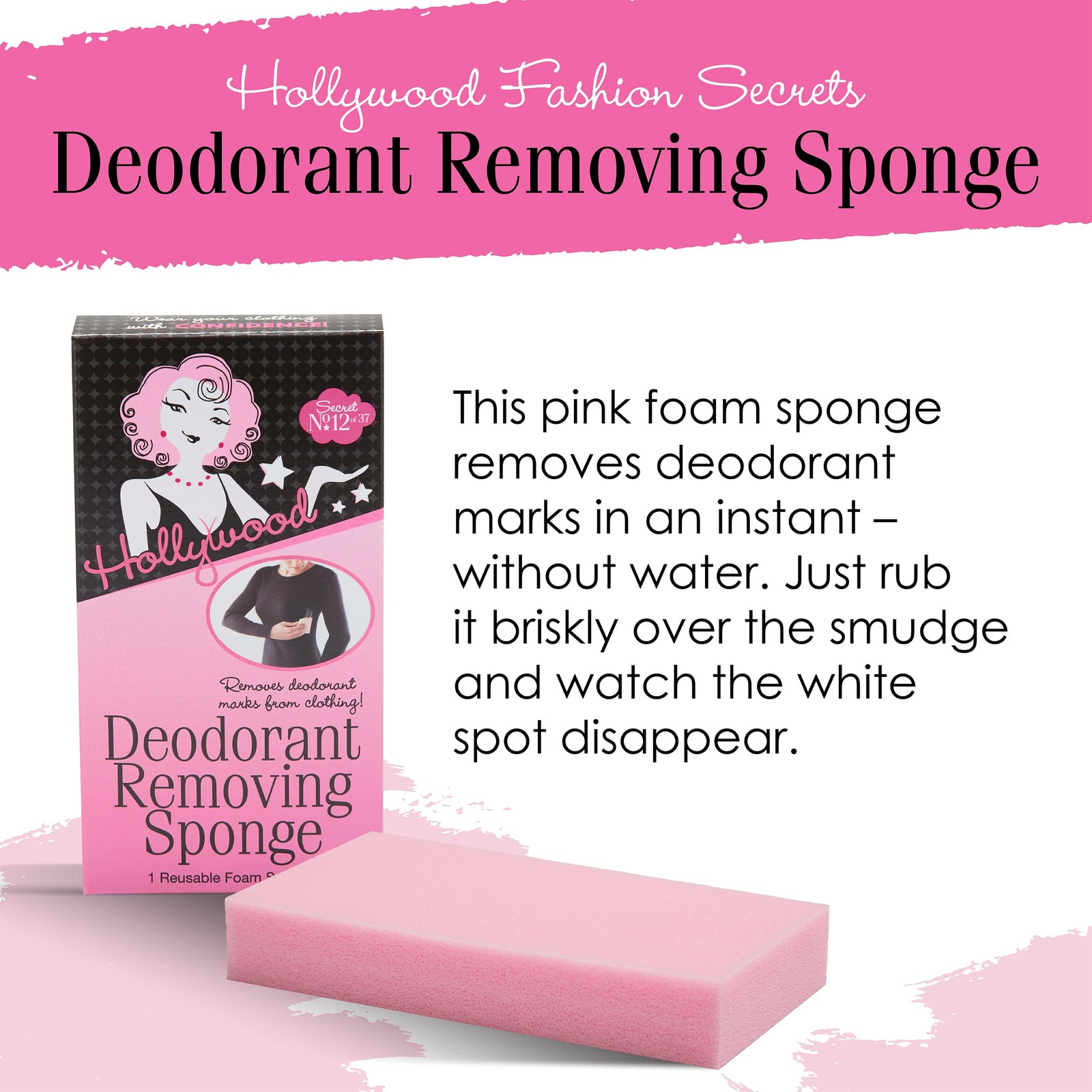 Deodorant Removing Sponge, Stain Eraser, Reusable