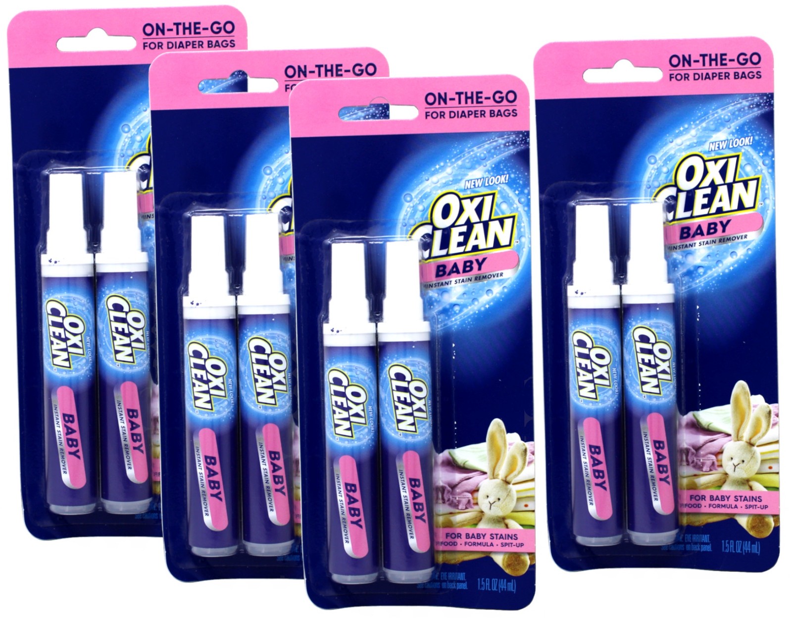 OxiClean On the Go Baby Stain Remover Pen, 22 mL, 2 Count – 4 Pack