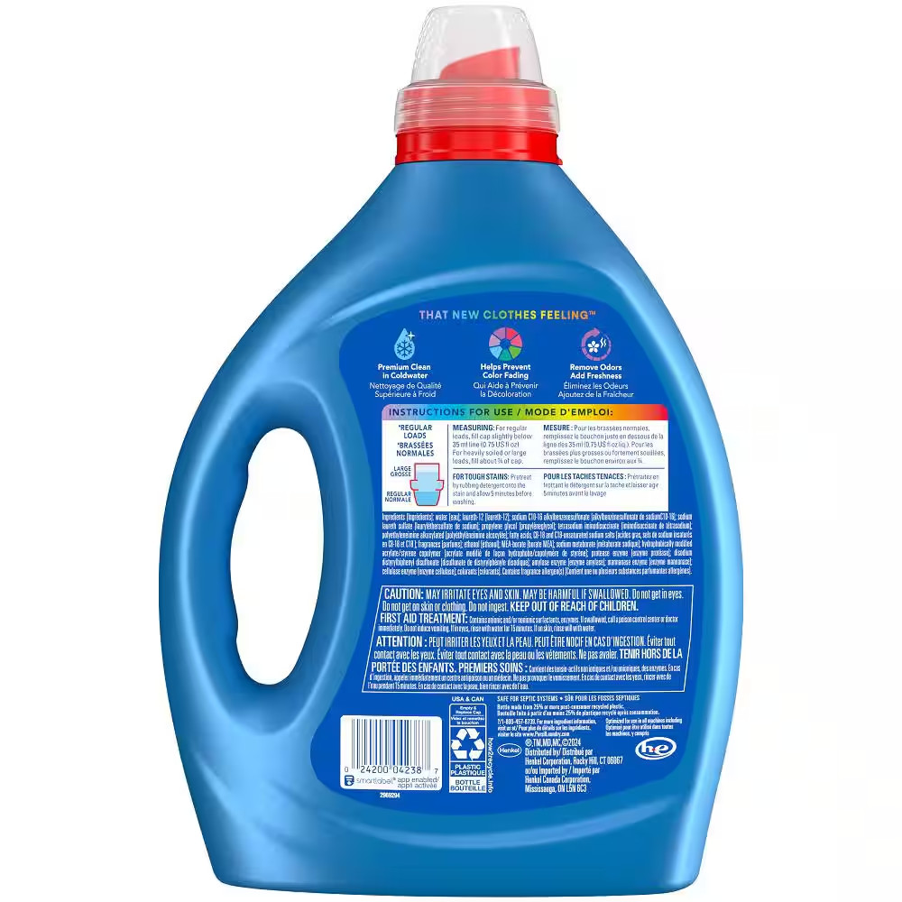 Intense Fresh Scent Liquid Laundry Detergent,110-Loads, 82.5 Fl.Oz.