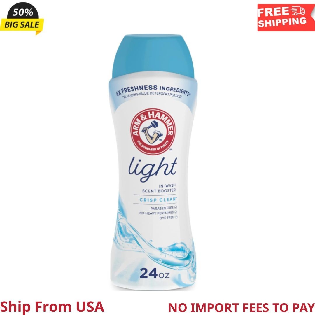 ARM & HAMMER Light In-Wash Scent Booster, Laundry Scent Booster Crisp Clean scen
