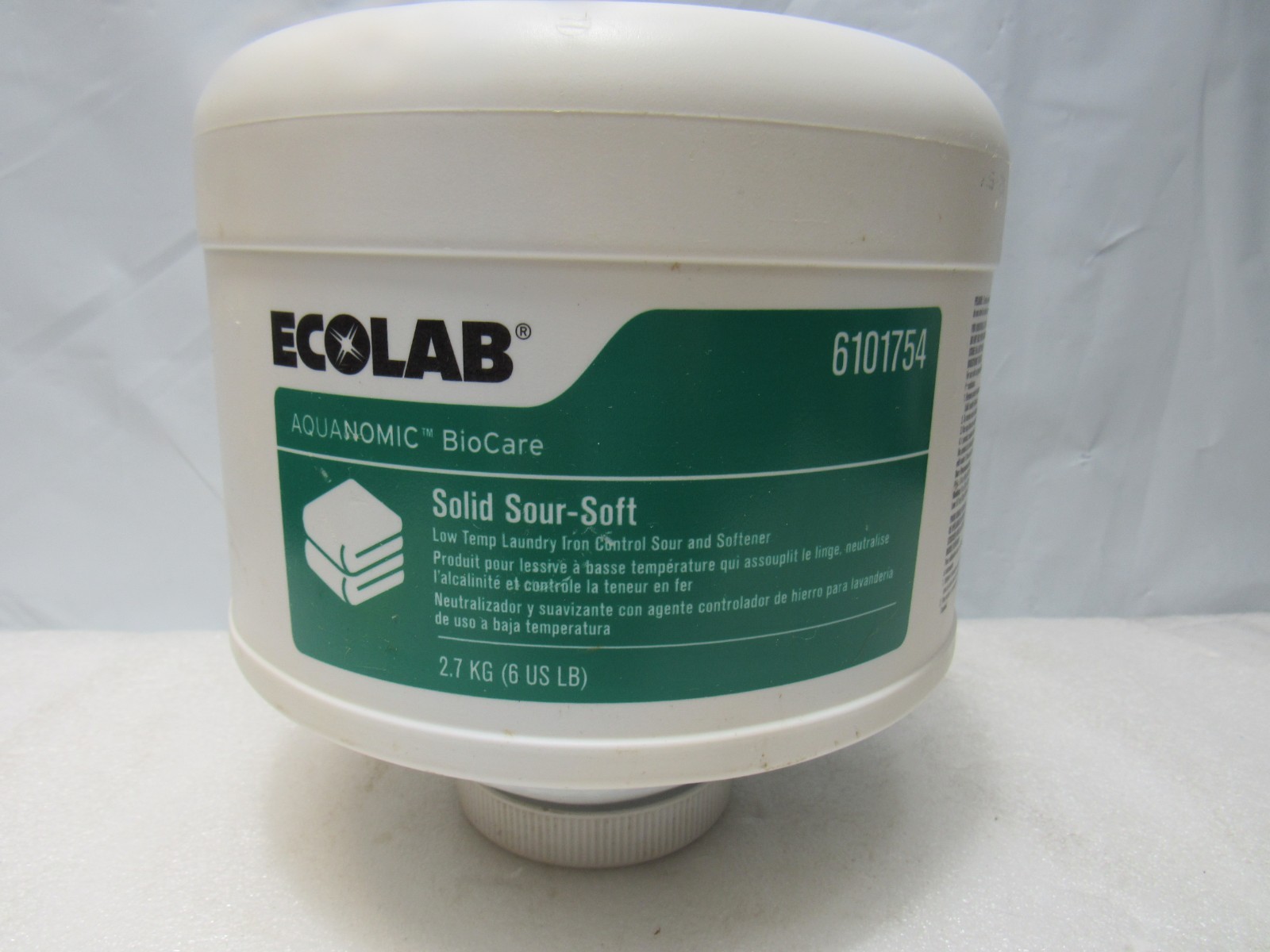 Ecolab 6101754 Aquanomic Biocare Solid Sour-Soft | 6lbs Unit (F69K)