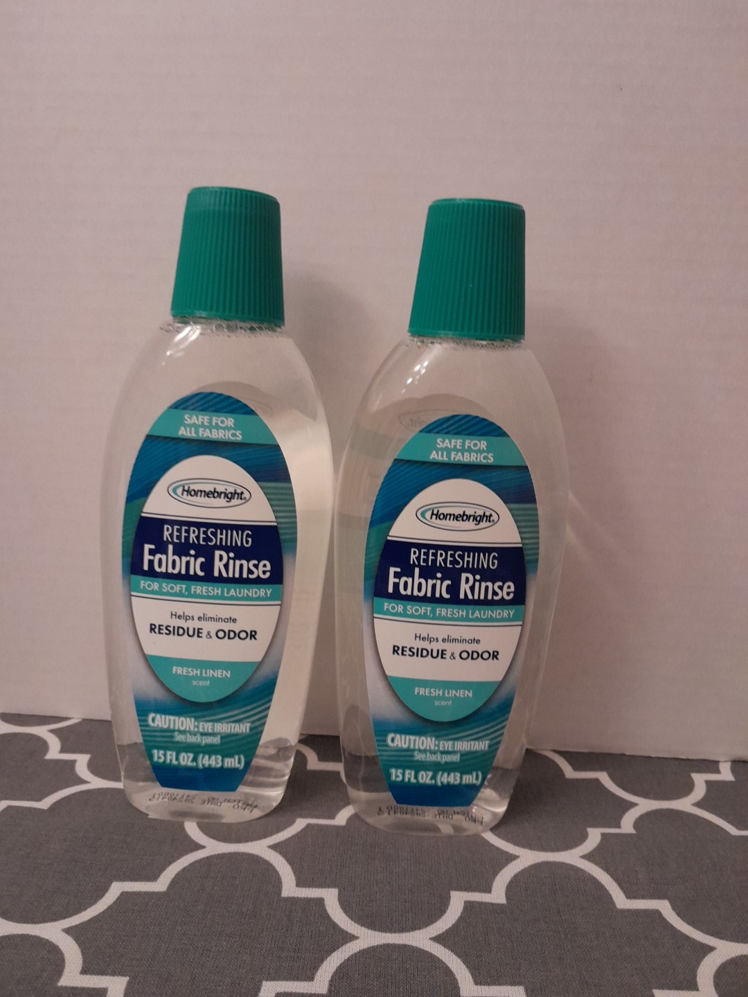2 Homebright Laundry Fabric Rinse Eliminates Residue Odor Fresh Linen Each 15 oz