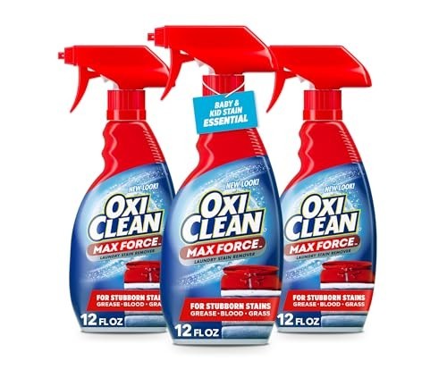 OxiClean Max Force Stain Remover Spray 3 Pack 12oz Laundry Cleaner