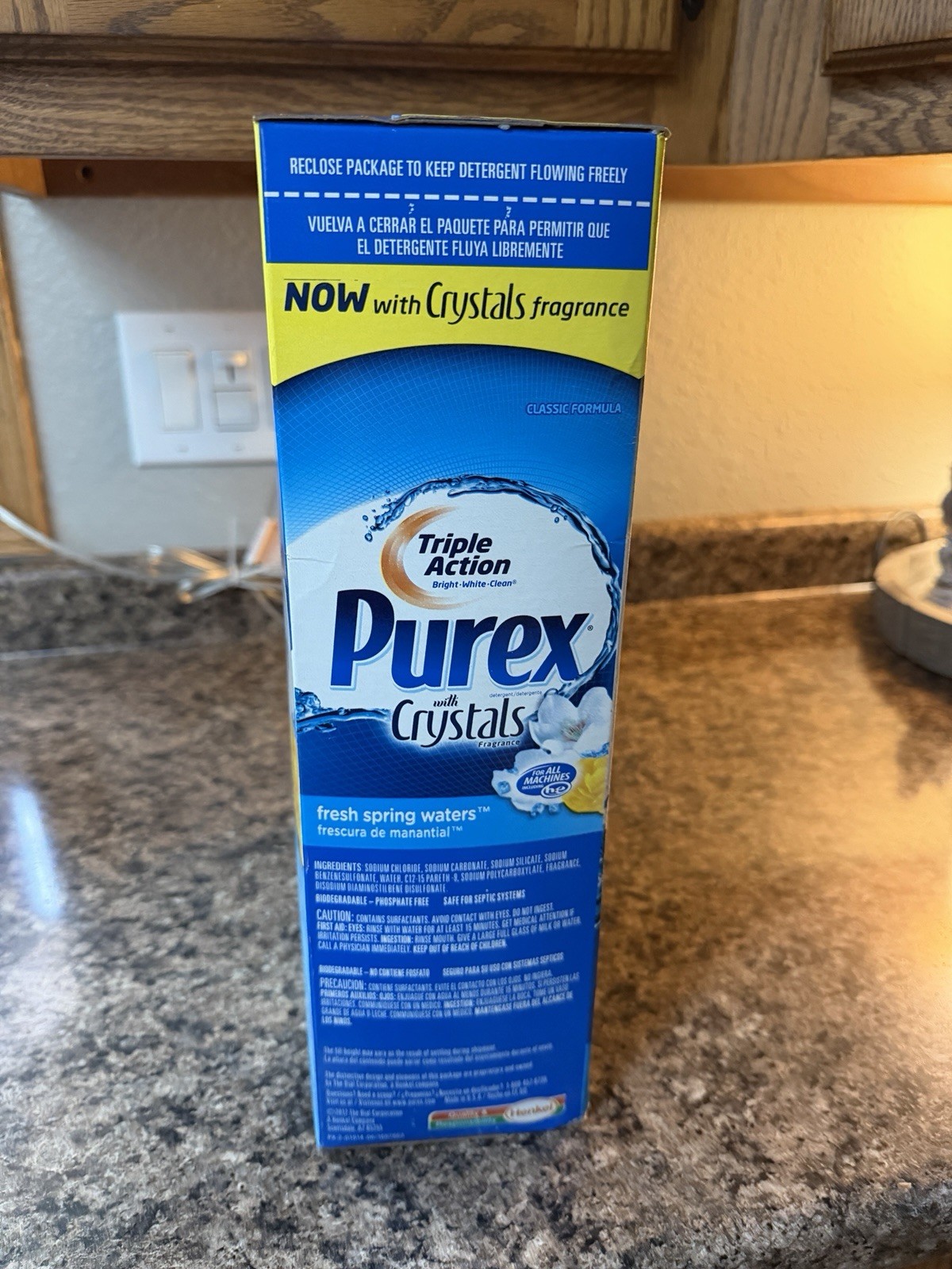 1 Box 4lb Purex 70 Oz Dirt Lift Action Crystals Bright White Detergent