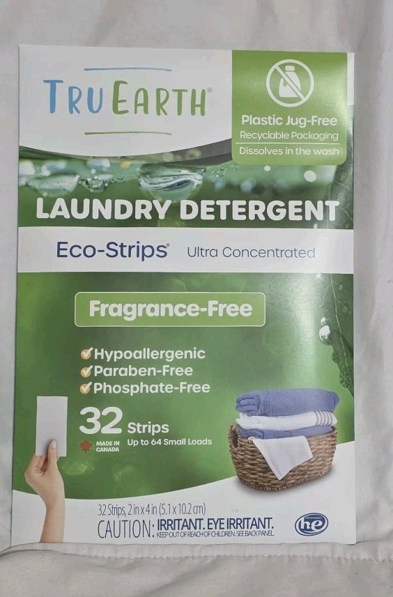 Tru Earth Fragrance Free Eco-Strips Ultra Laundry Detergent Up To 64 Loads NEW