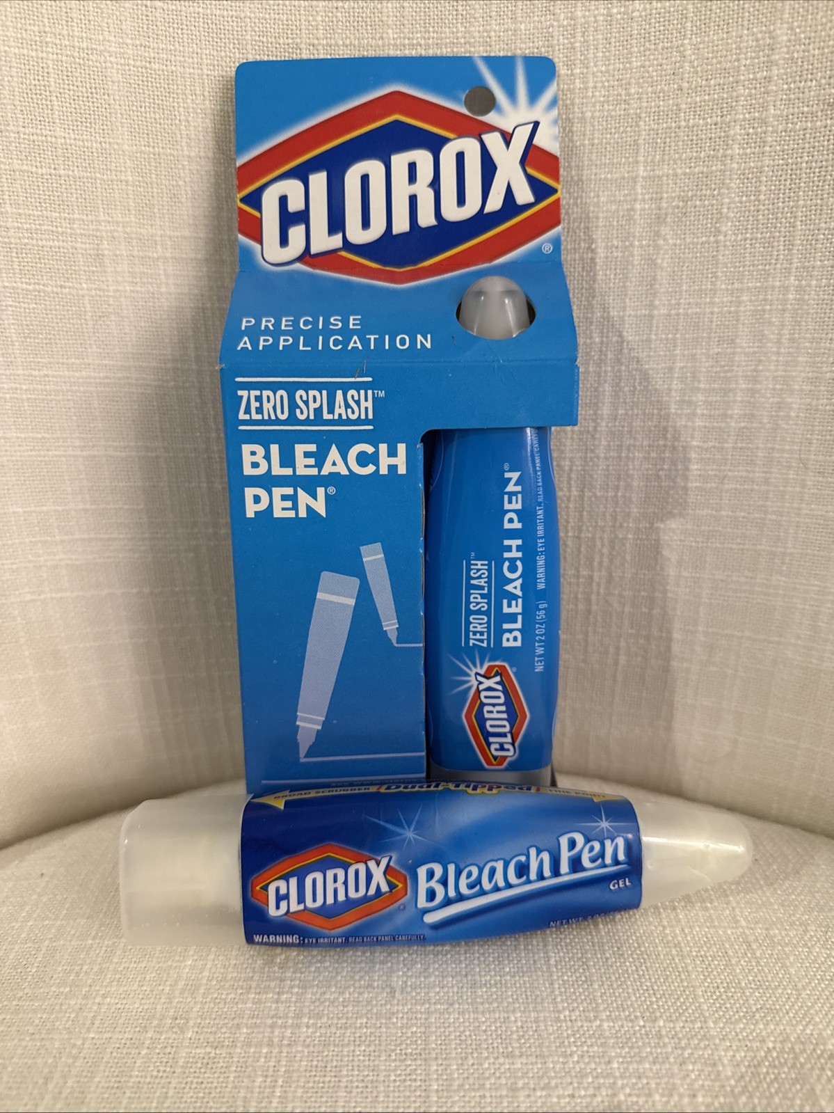 NEW Clorox Zero Splash Bleach Pen Precise Application, 2 oz + Open Pen