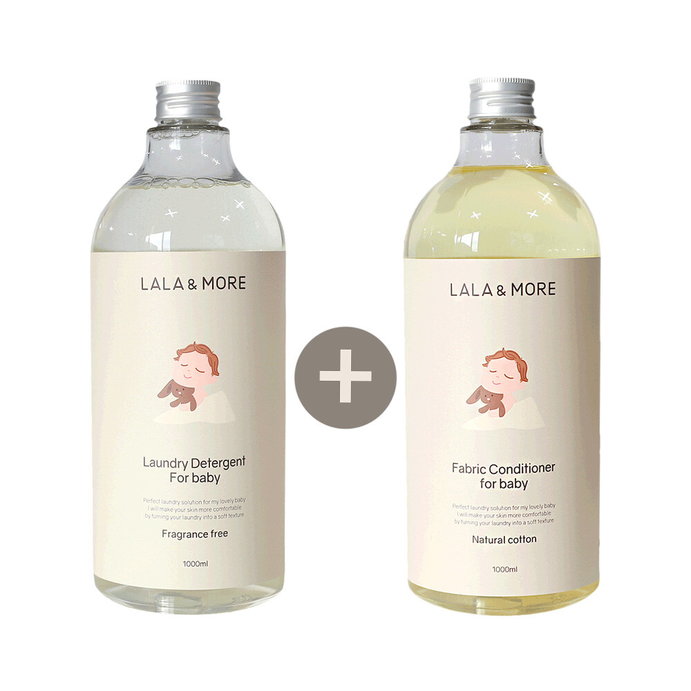 [ONSAEM KOREA] LALA & MORE LAUNDRY DETERGENT AND FABRIC SOFTENER FOR BABY SET