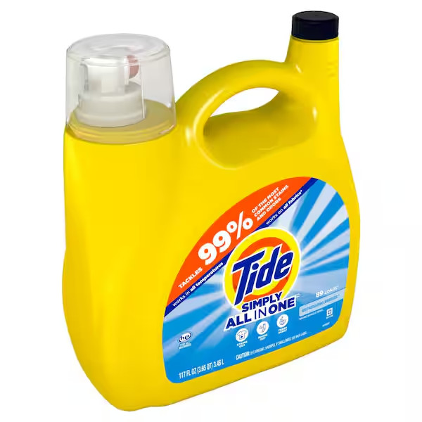 Tide Liquid Laundry Detergent Soap, Refreshing Breeze 89-Loads, HE compatible