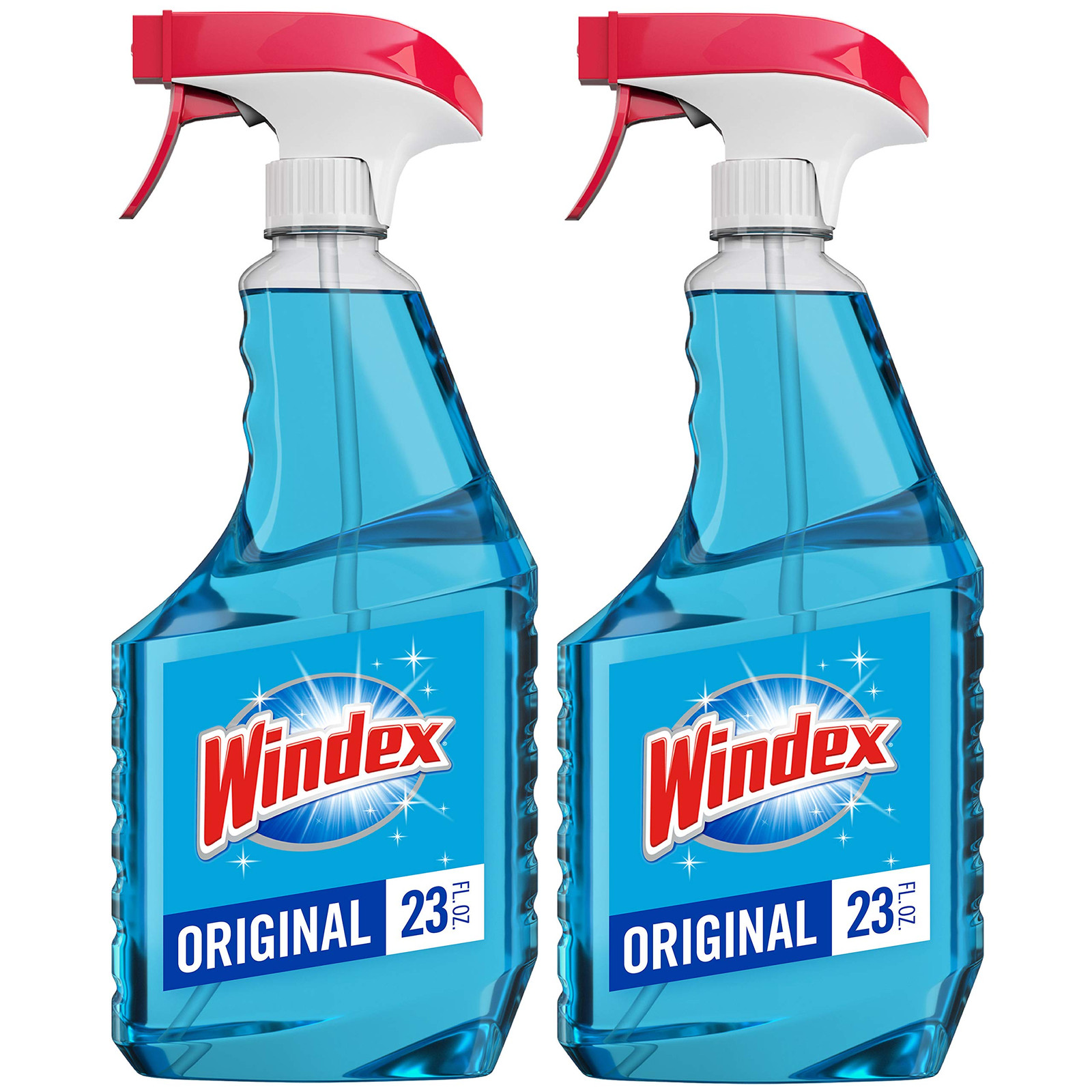 Windex Original Blue Glass Cleaner 23 Oz Pack of 2 Streak Free Shine