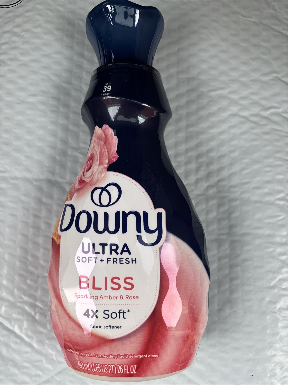 Downy Ultra Soft Plus Fresh Bliss Sparkling Amber & Rose Fabric Softener 26 Oz