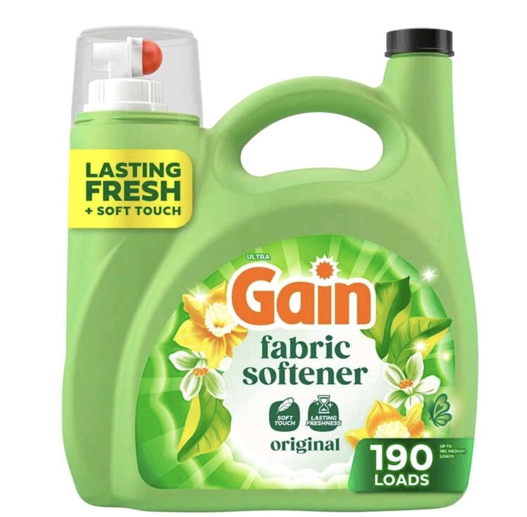 Gain Fabric Softener Liquid 35 oz Floral Scent Anti Static Wrinkle Reducing