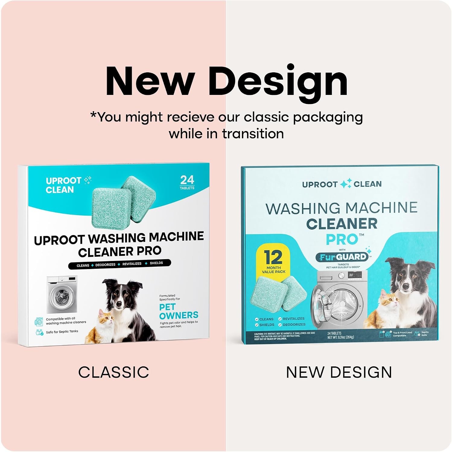 Uproot Clean Washing Machine Cleaner Tablets – 24 Pack for a 12 Month Supply. Fo