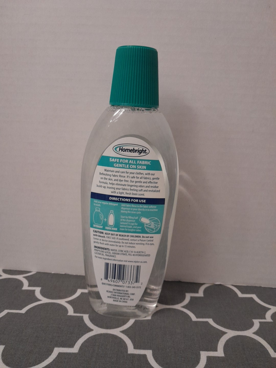2 Homebright Laundry Fabric Rinse Eliminates Residue Odor Fresh Linen Each 15 oz