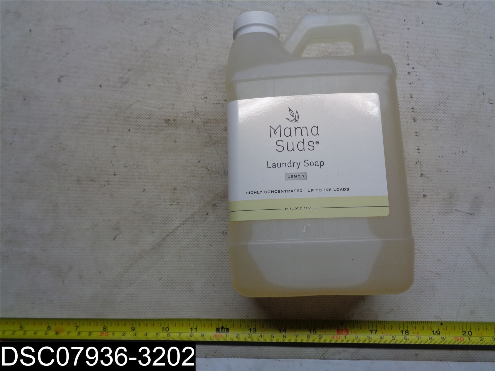64 FL OZ Mama Suds Lemon Scented Laundry Soap 850579007203