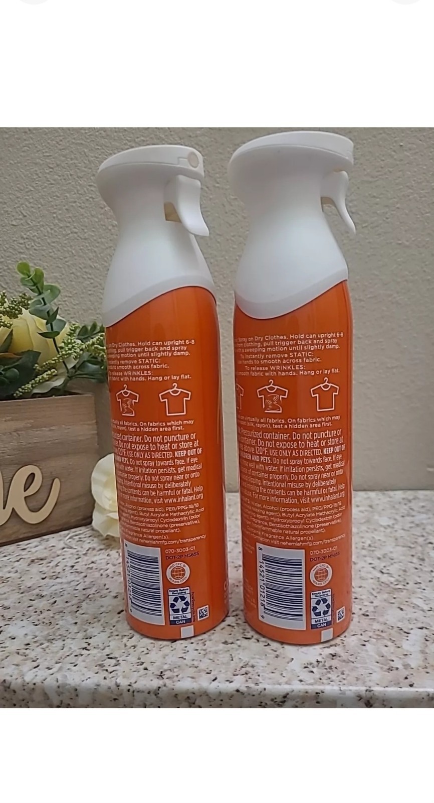 Bounce Anti Static Spray, 9.7oz(275g) Anti Static Spray & Instant Wrinkle Pack 2
