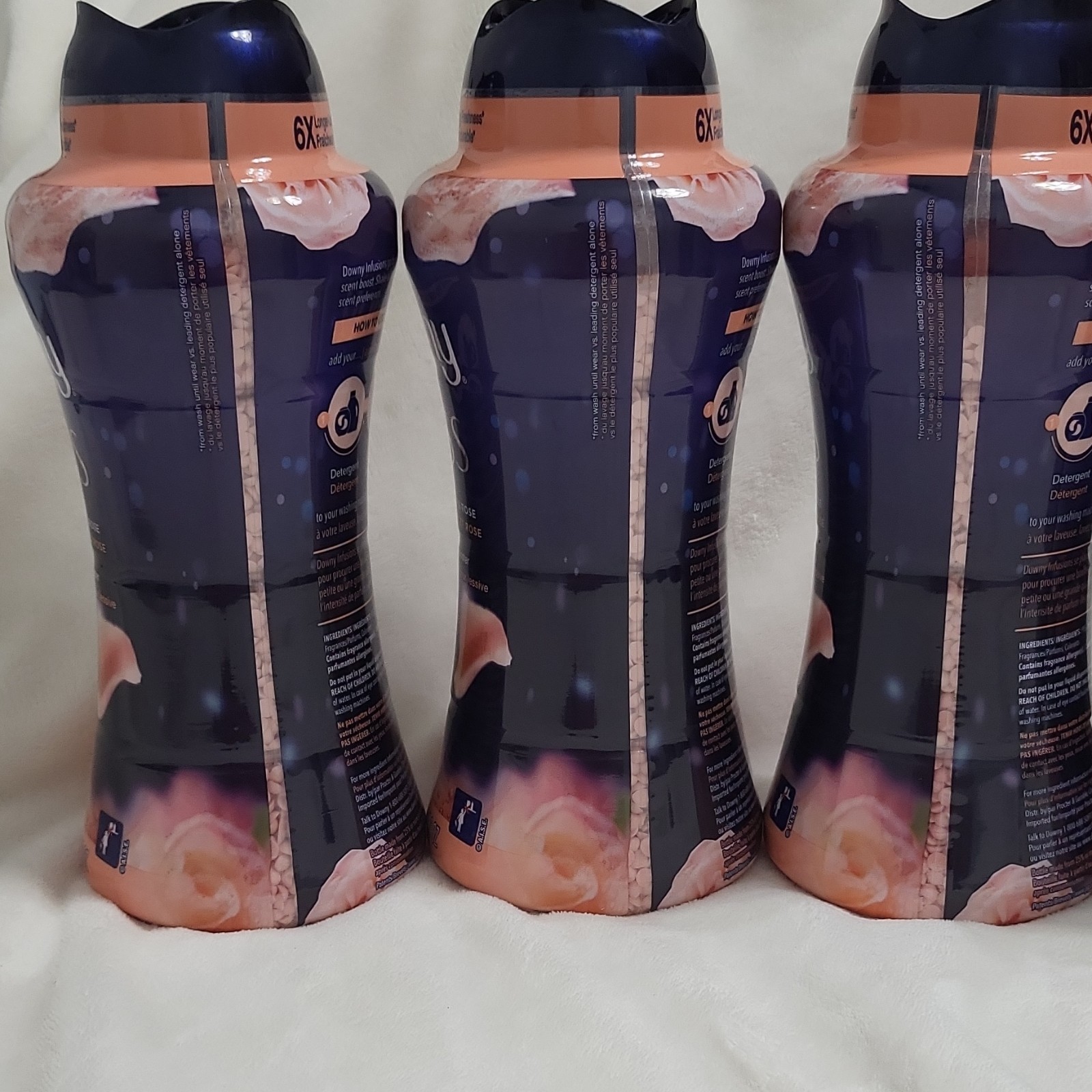 4 Downy Infusions Bliss In-Wash Scent Booster Beads Amber & Rose 24.0 oz