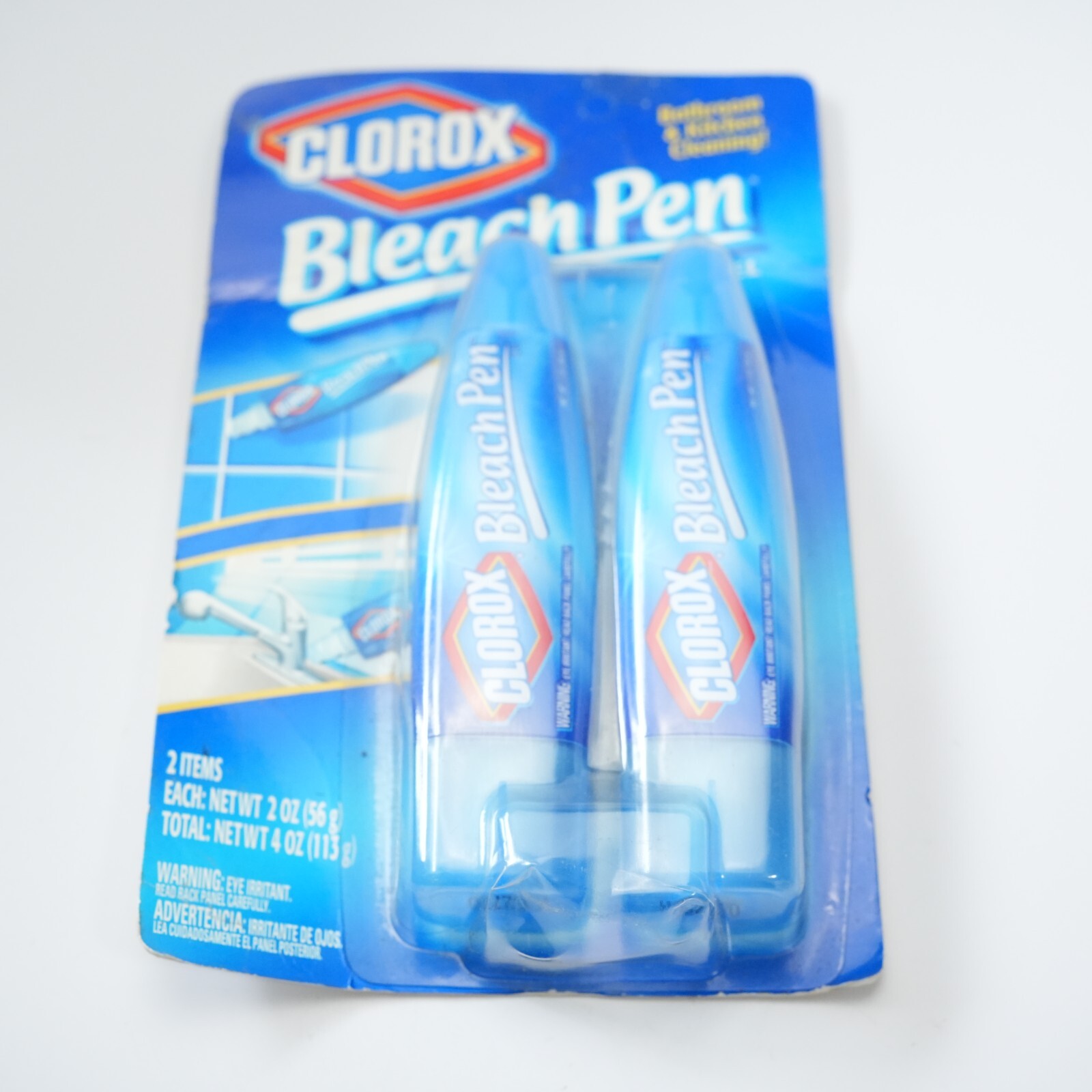 Pack of 2 Clorox Bleach Pen Gel 2 oz Each & Magnetic Holder NEW Sealed