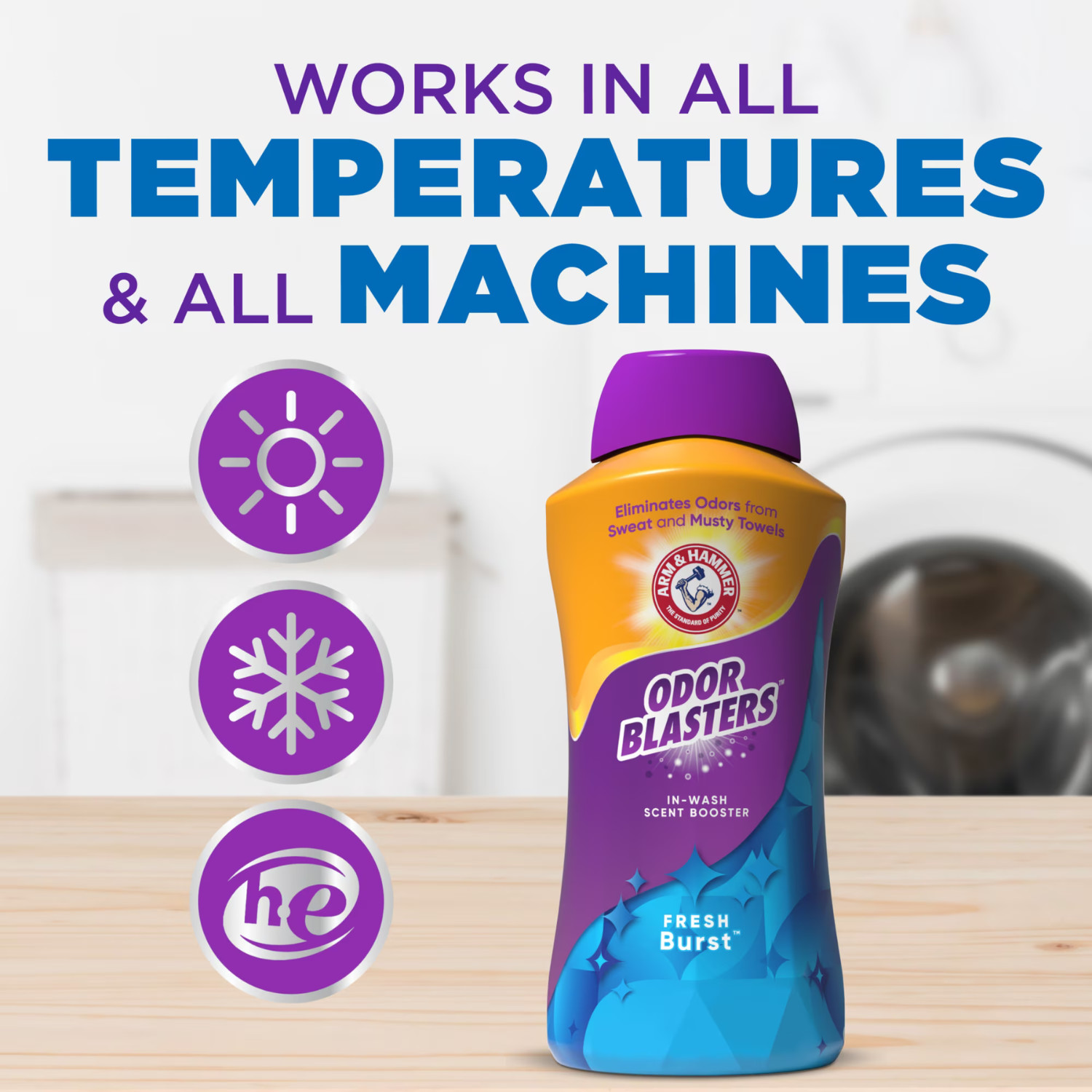 ARM & HAMMER Odor Blasters In Wash Scent Booster Fresh Burst 45 Oz, 4 Pack