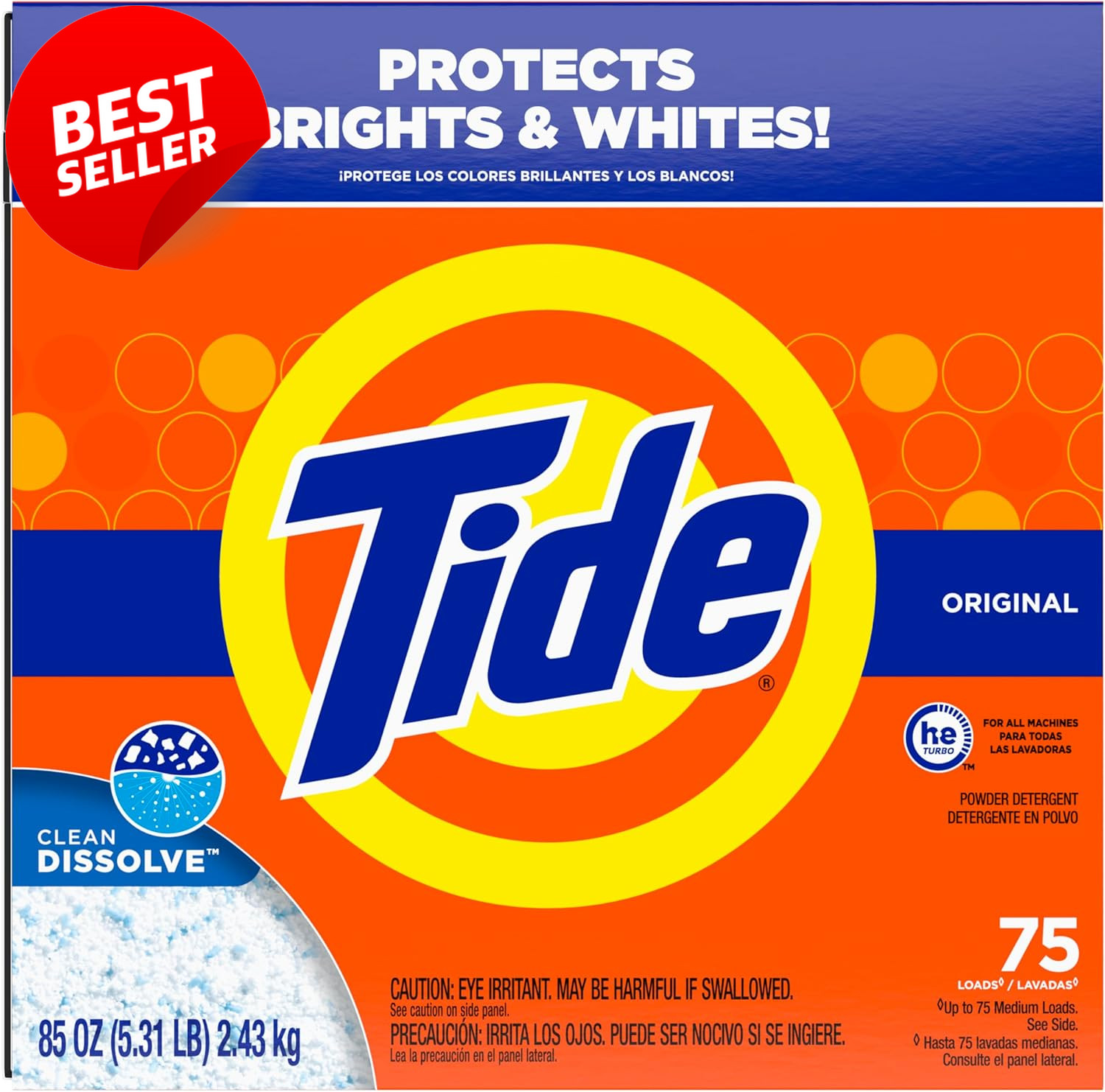Powder Laundry Detergent Original Scent 85 oz 75 Loads Washing Soap – US