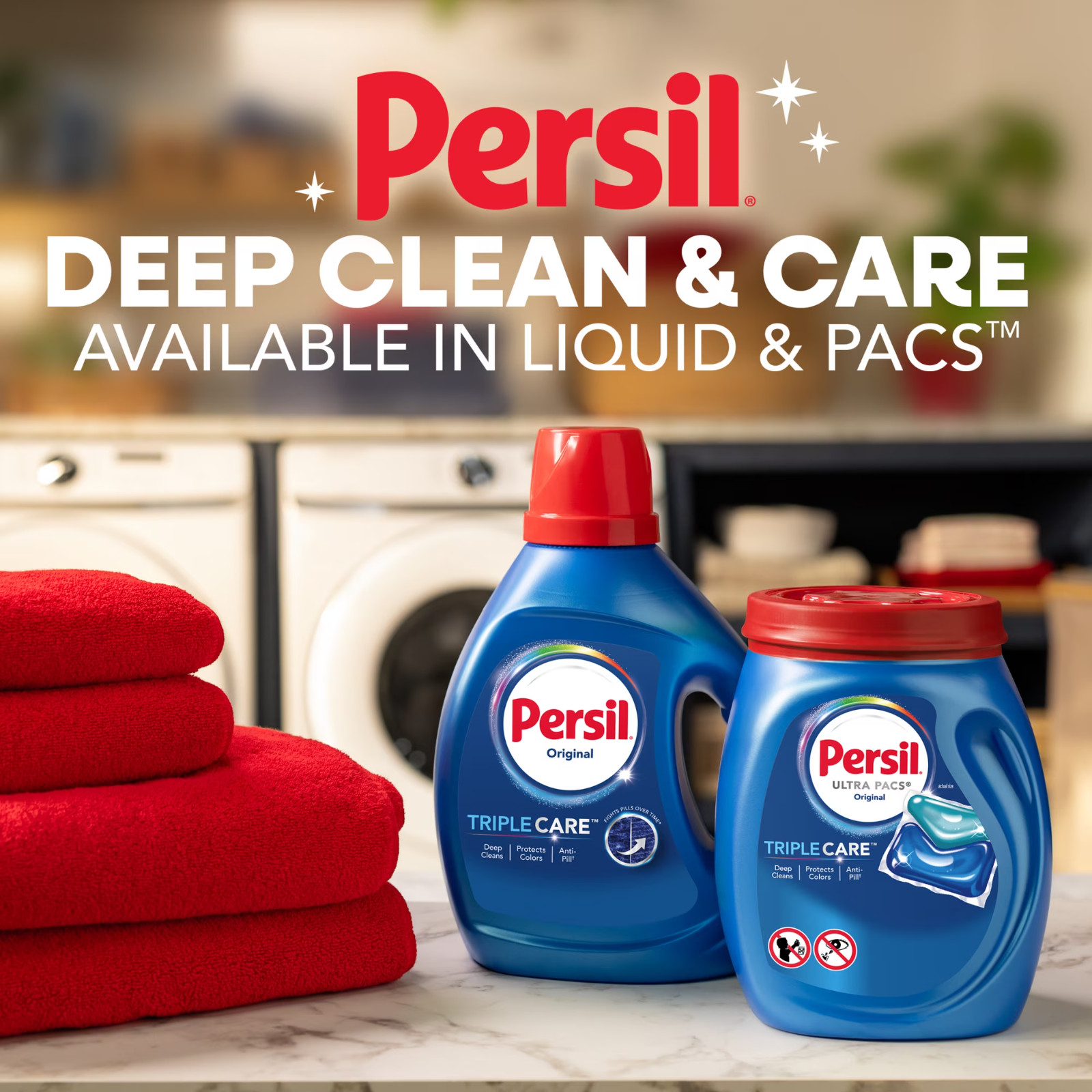 Persil Deep Clean Liquid Laundry Detergent, Original, 126 fl oz, 96 loads