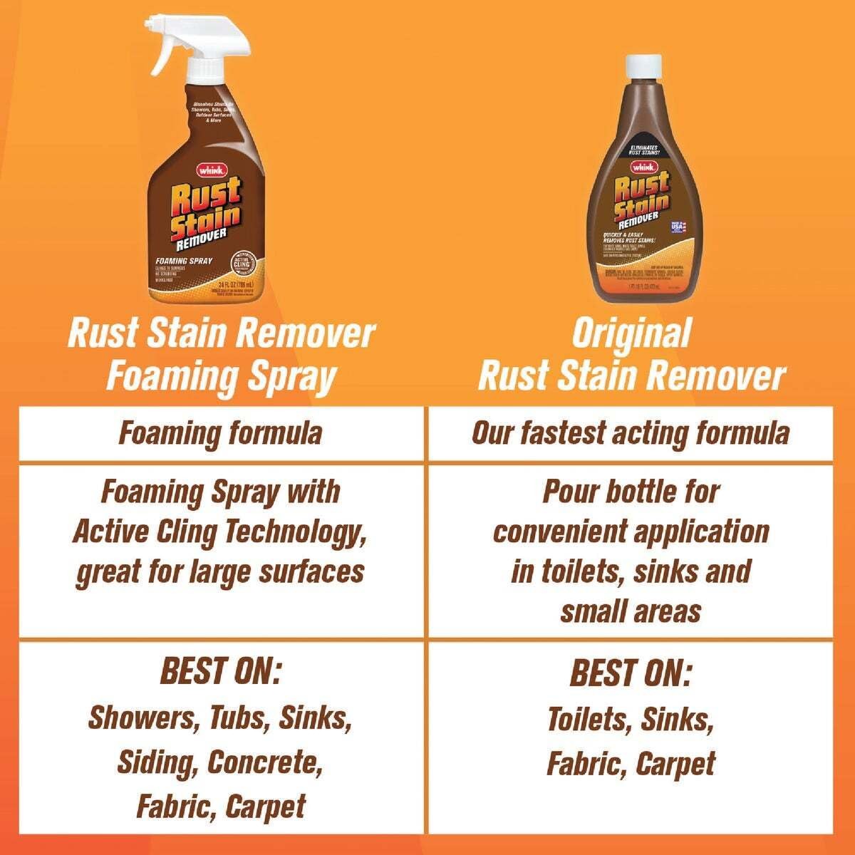 Whink 1281 10OZ Rust/Stain Remover, 10 oz, 10 10 Fl Oz (Pack of 1), No Color