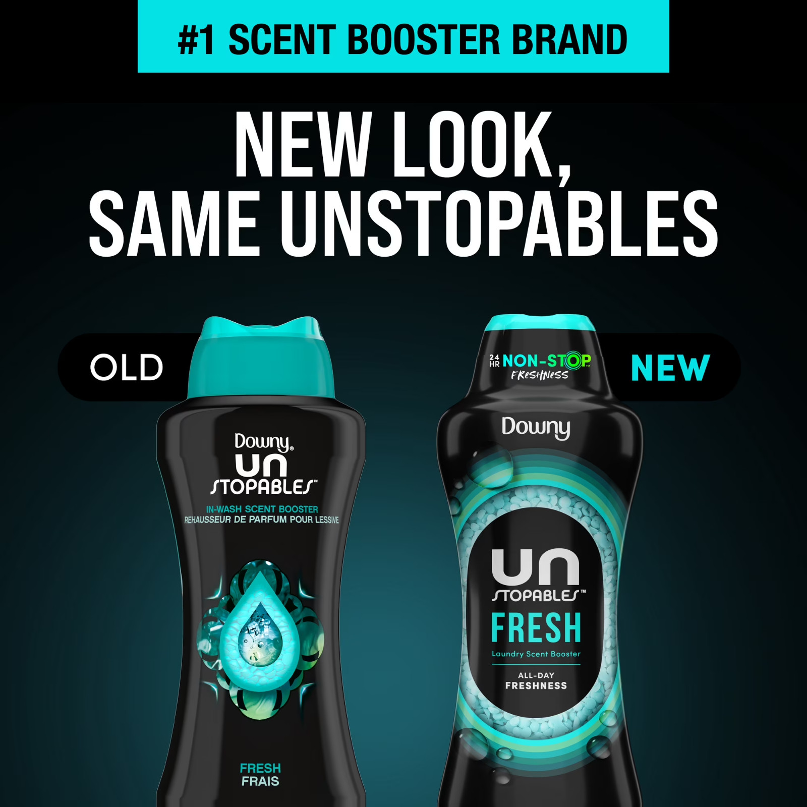 Downy Unstopables In-Wash Scent Booster Beads Fresh 24 oz Odor Eliminator