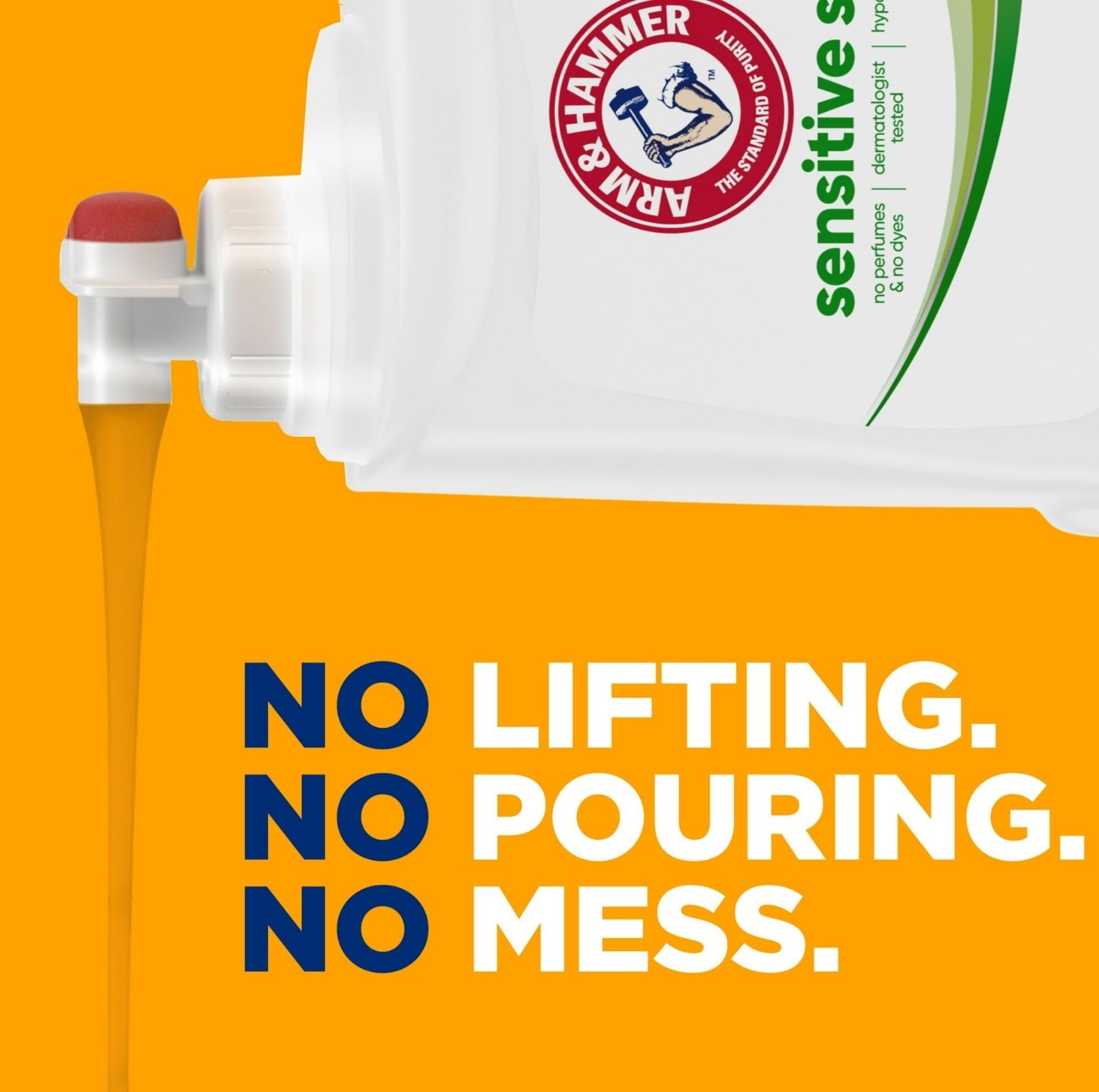 ARM & HAMMER Sensitive Skin Liquid Laundry Detergent 170 oz Free & Clear