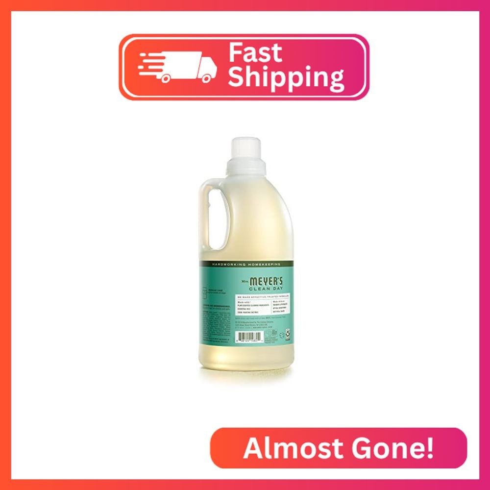 MRS. MEYER’S CLEAN DAY Liquid Laundry Detergent, Infused with Essential Oils, Ba