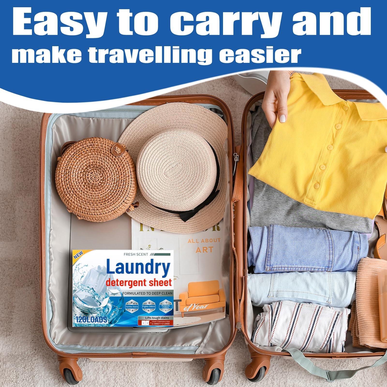 Laundry Detergent Sheets, 60 Count | 120 Loads for Travel & Home |…