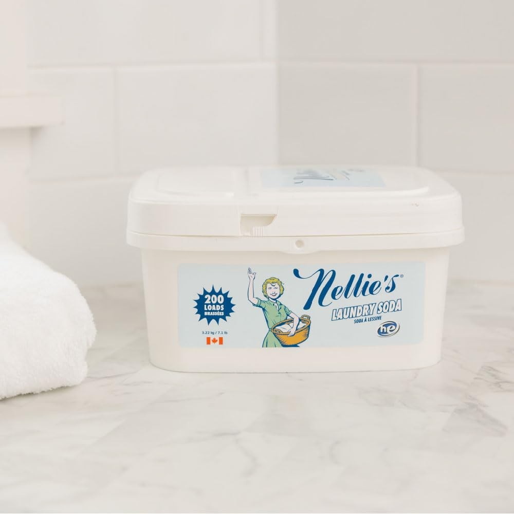 Nellie’s Laundry Soda 113.6 oz Eco-Friendly Powder Detergent Gentle on Skin