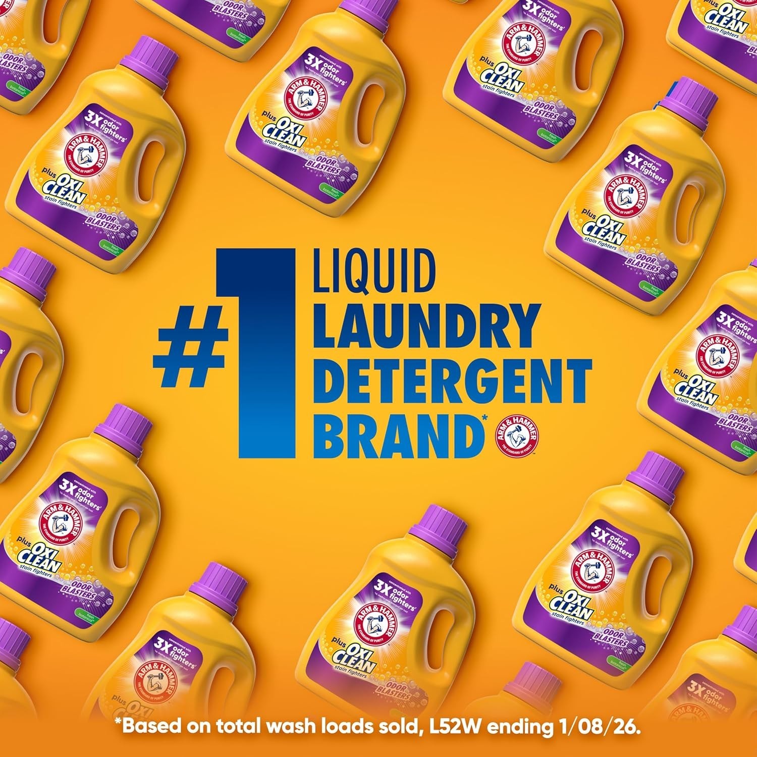 ARM & HAMMER OxiClean Odor Blasters Laundry Detergent, 74 Loads, Fresh Scent