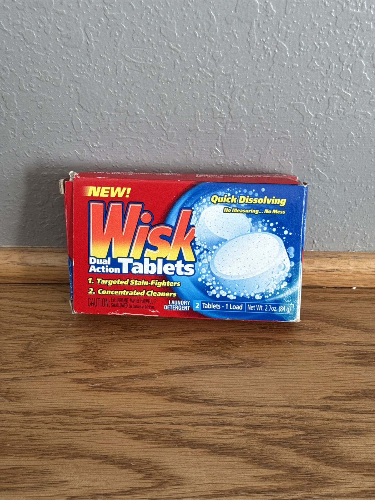 Wisk Dual Action Tablets (2 pods – 1 box) Laundry Detergent Discontinued NEW NOS