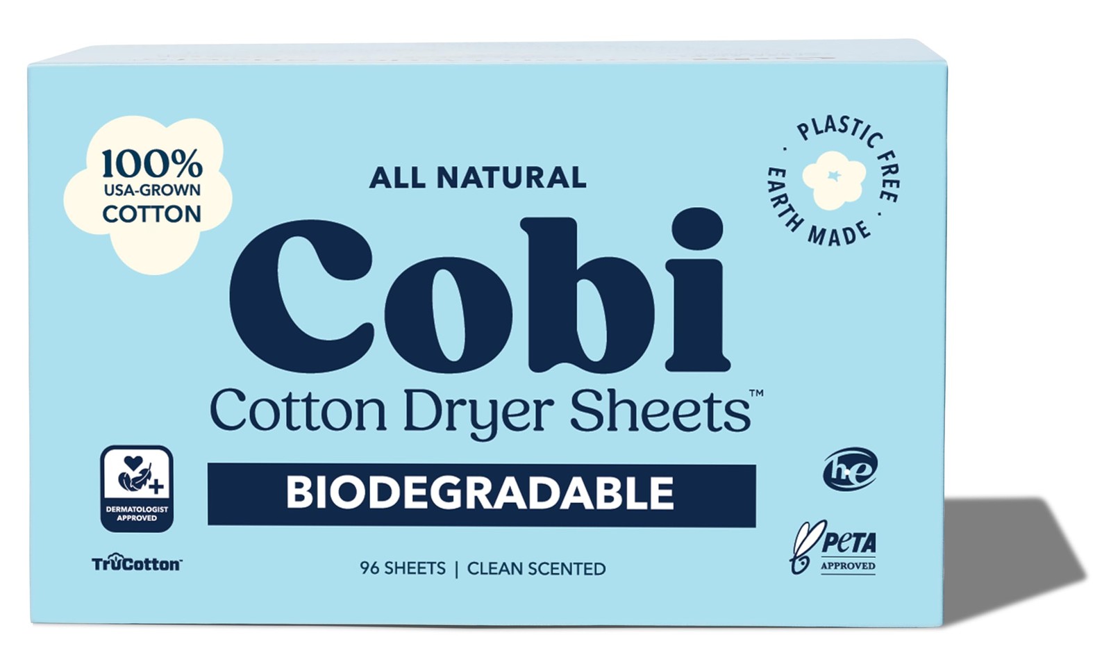 Cobi Biodegradable Non-Dryer Sheets – Naturally Scented Cotton Dryer Sheets –…