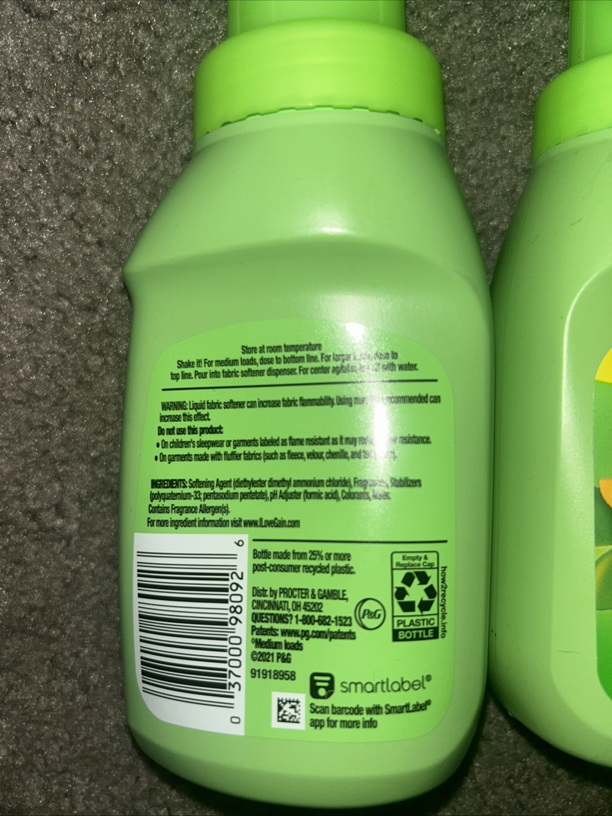 4 X 10 FL oz Gain Original Aroma Boost Laundry Detergent Travel Size