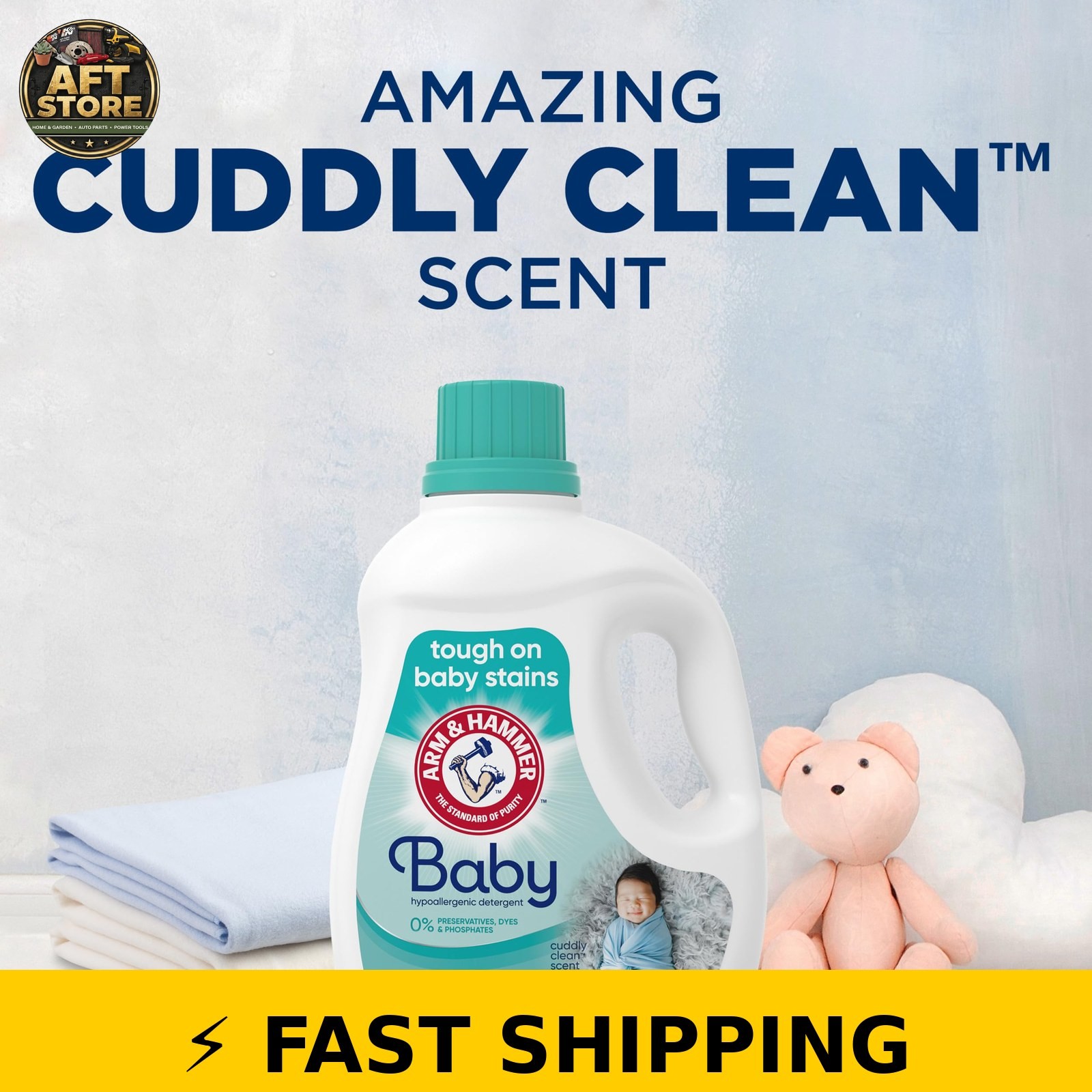 ARM & HAMMER Baby Hypoallergenic Liquid Laundry Detergent, 100.5 fl oz