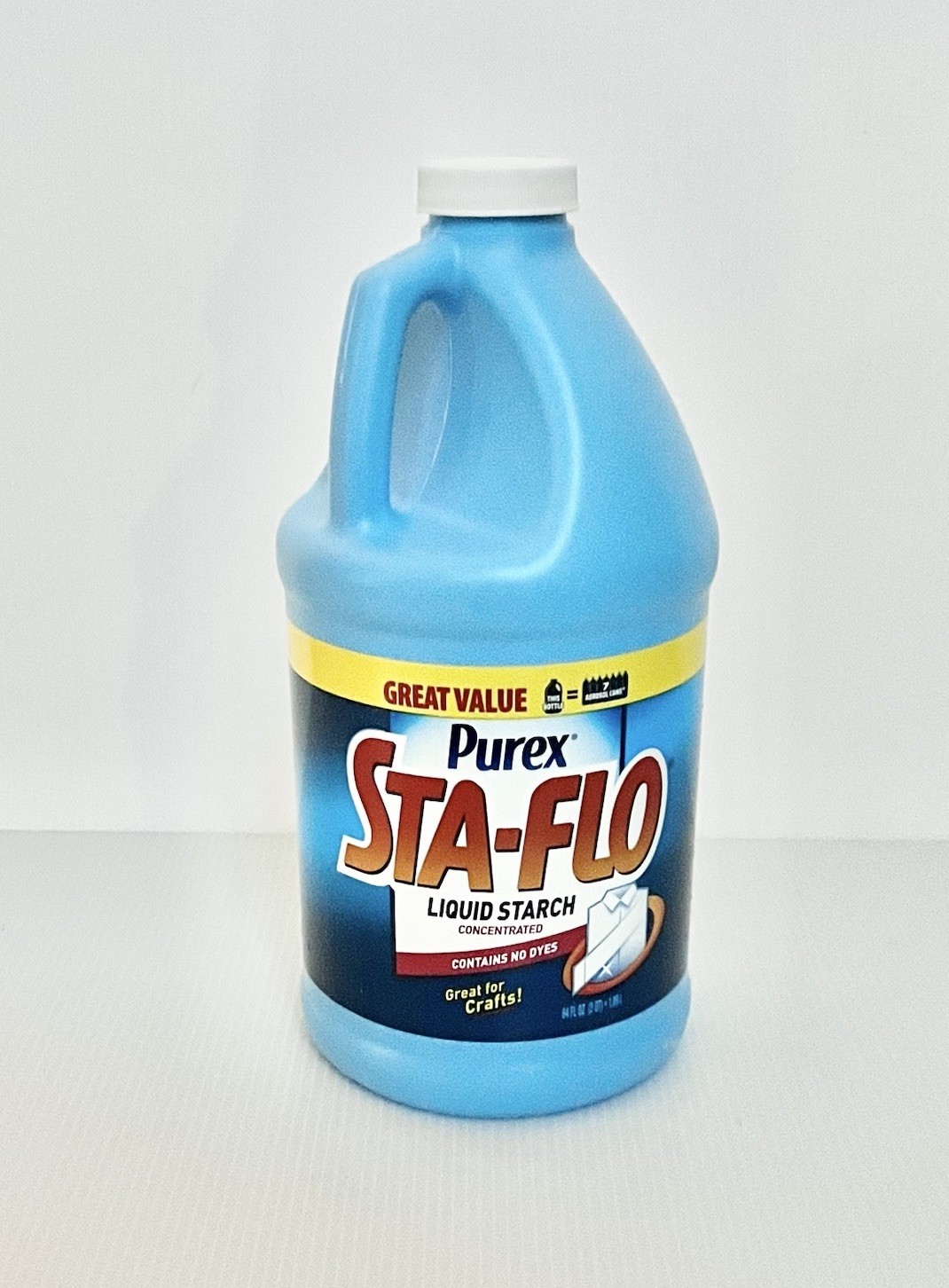 (1) Sta-Flo Liquid Starch 64 Oz Concentrated Great For Crafts & Laundry