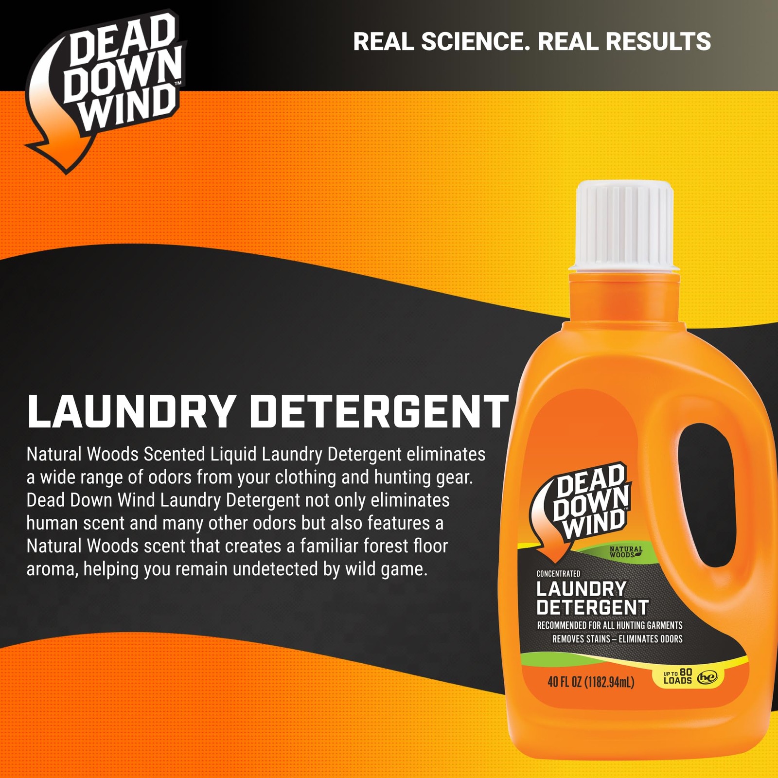 Dead Down Wind Laundry Detergent | 40oz Bottle 40 Fl Oz (Pack of 1), Natural