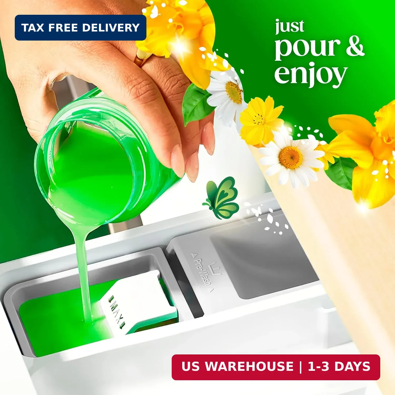 Liquid Laundry Detergent with Odor Defense, Original Scent, For HE Washing
