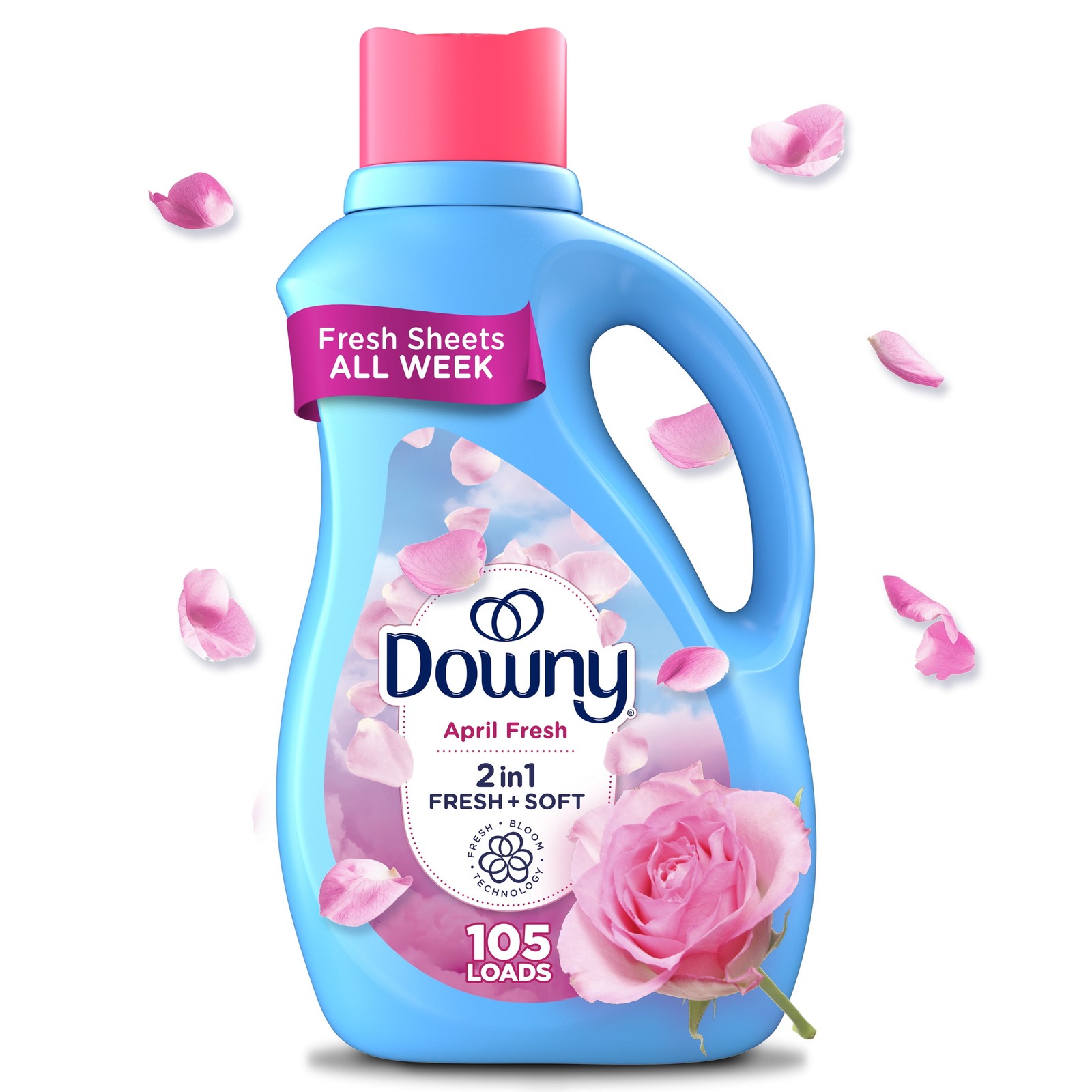 Liquid Fabric Softener, April Fresh Scent, 77 fl oz, 105 Loads Fast delivery