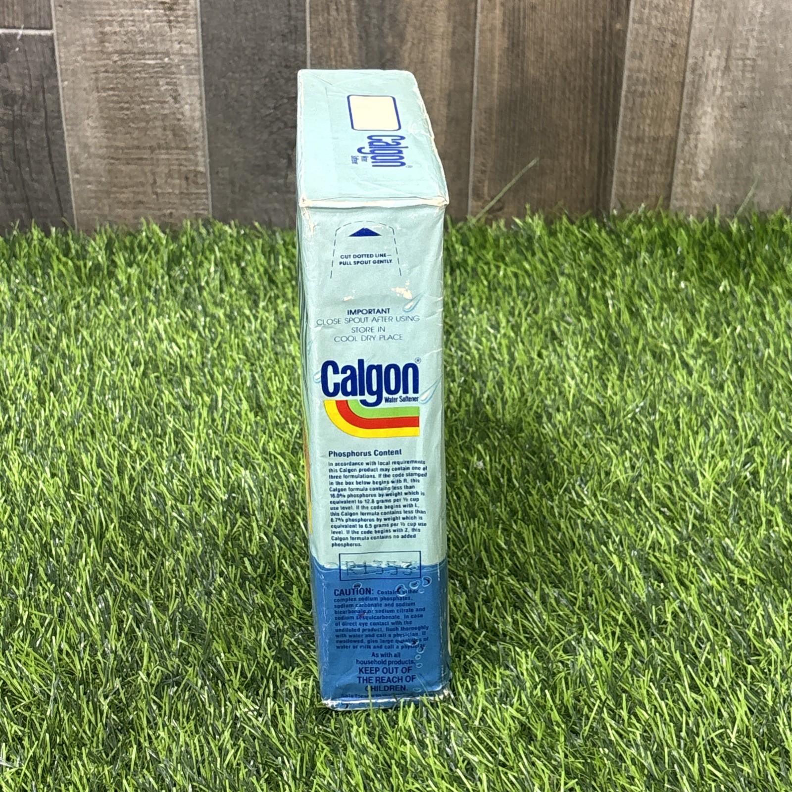 Vintage Calgon Water Softener 40 Oz Box NOS Unopened 1980s Laundry Detergent Aid
