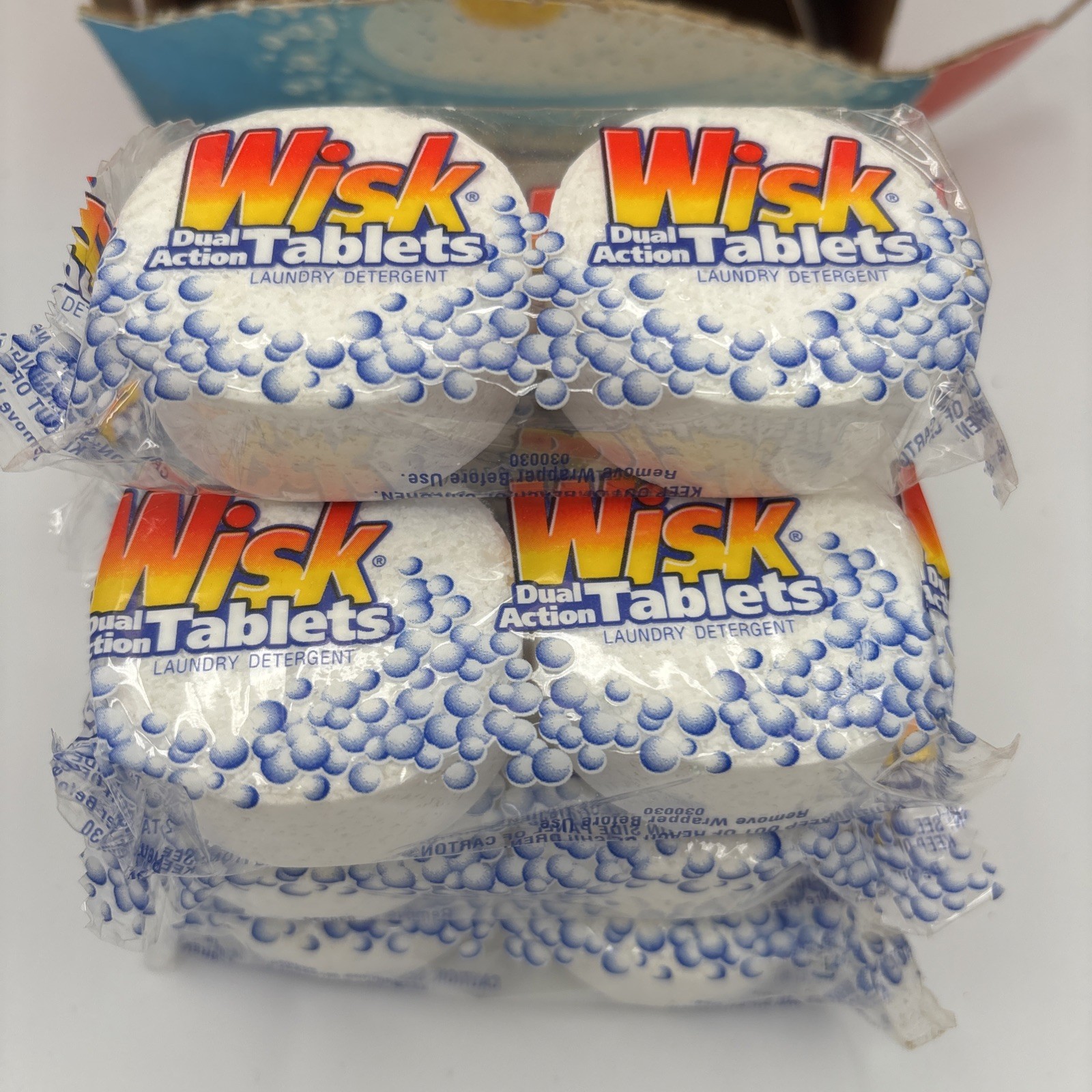Wisk Laundry Detergent Dual Action Tablets Discontinued 14 Tablets 7 Pack NO BOX