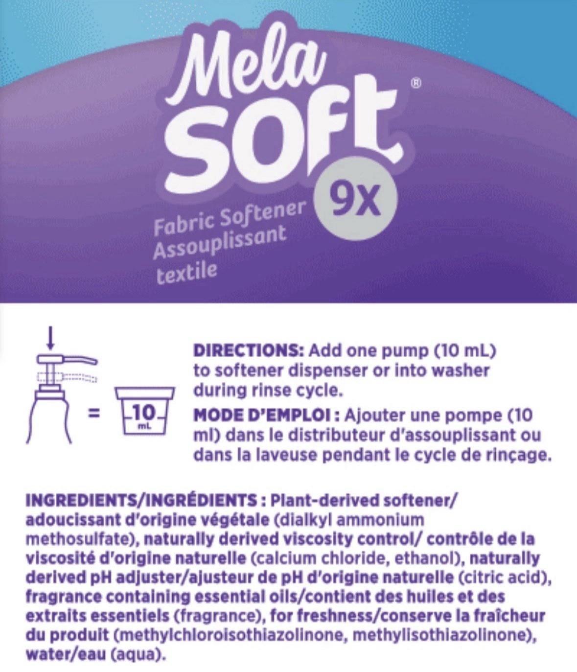 Melaleuca MelaSoft 9X Fabric Softener Clean Cotton Scent 32 oz-96 loads!
