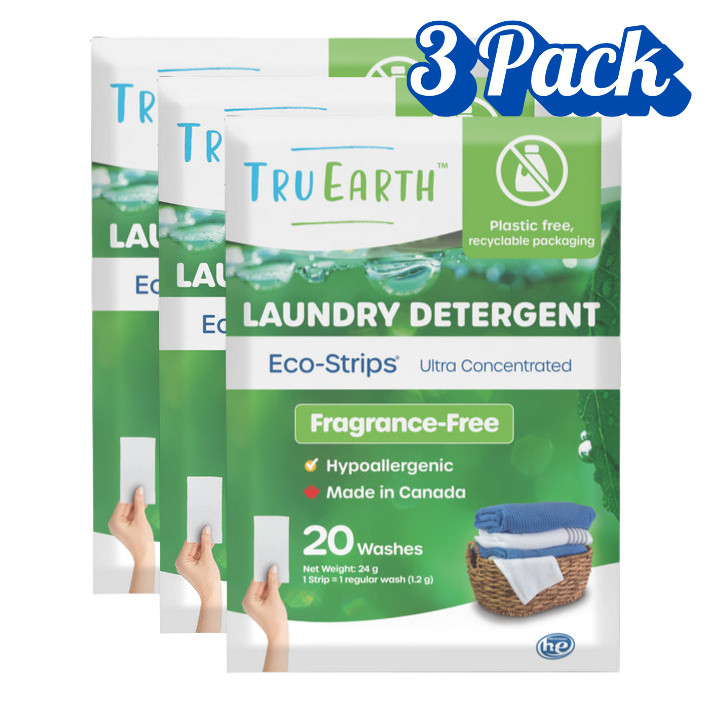Tru Earth Laundry Detergent Sheets 3 Pack 96 Strips – Choose Scent