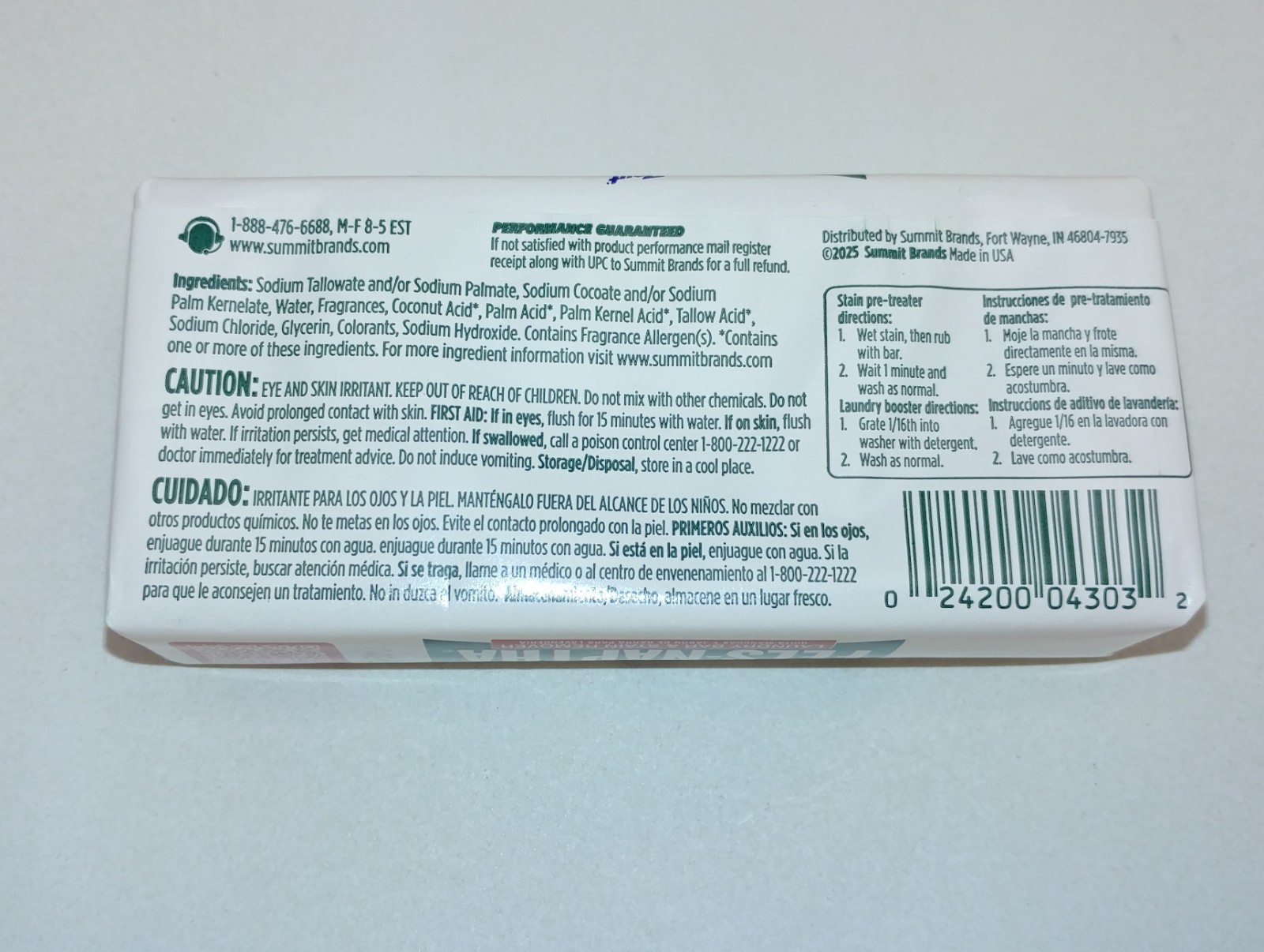 Zout Fels-Naptha Laundry Soap Bar & Stain Remover 5 Oz Ounce