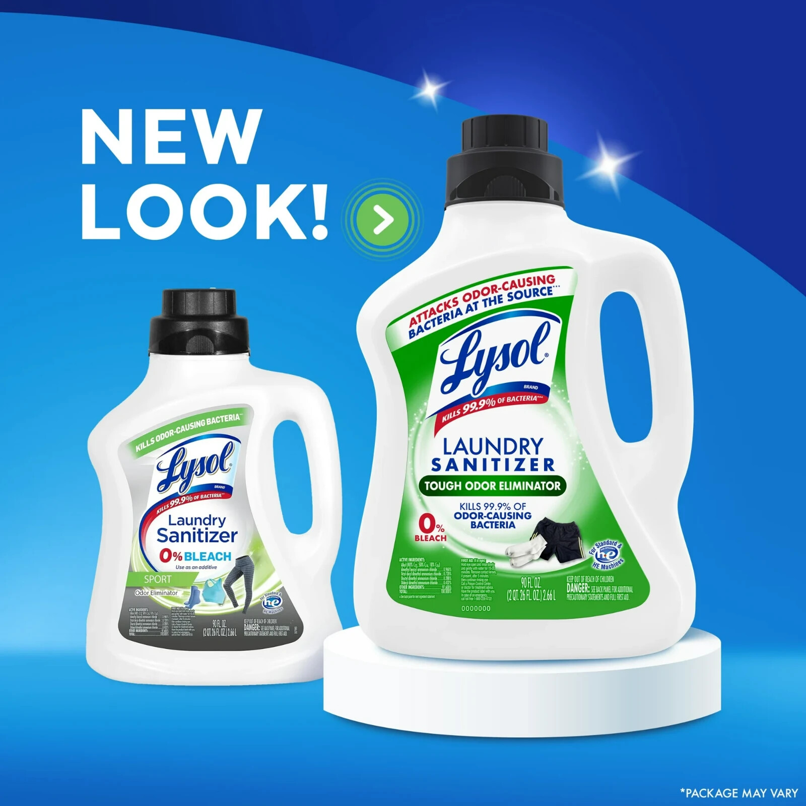 3 packs Lysol® Sport Laundry Sanitizer Additive | Gym Clothes, Activewear, 90 oz