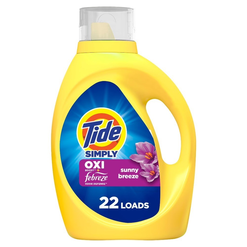 Simply Laundry Detergent Liquid, Oxi Boost + Febreze Odor Defense, Sunny Breeze