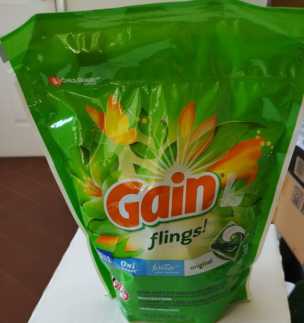 GAIN FLINGS 3 IN 1 DETERGENT PACS ORIGINAL – 35 PACK