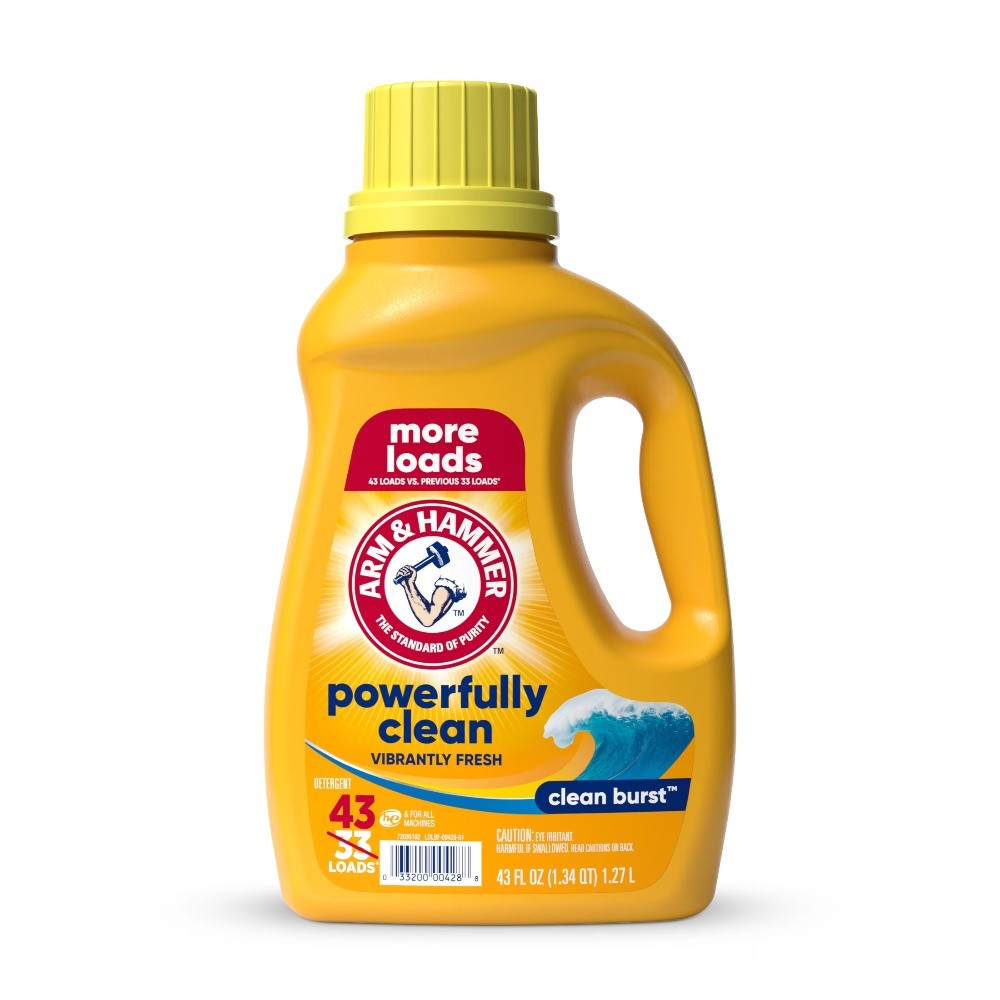 Laundry Detergent Liquid, Clean Burst, 10 Extra Loads, 43 fl oz, 43 Loads