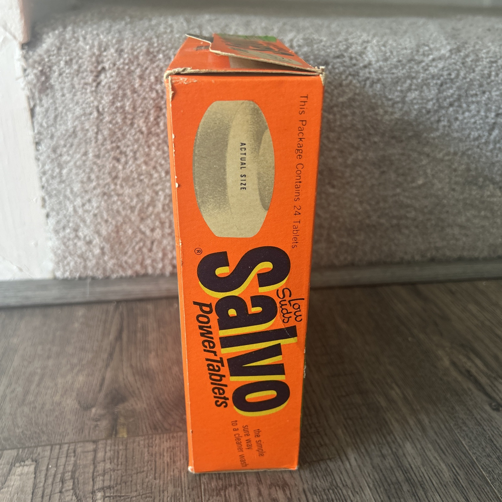 Vintage 1960’s Salvo Laundry Detergent Power Tablets Soap Giant 24 Tablets Rare